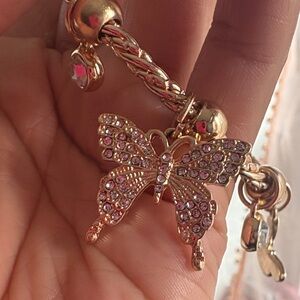 Elegant Gold Butterfly Charm Bracelet